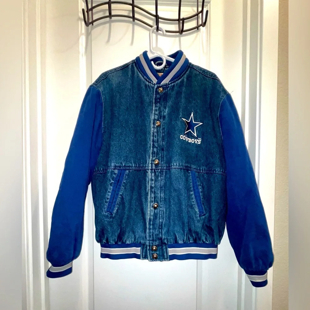 Vintage Starter Dallas Cowboys Denim Jacket - Picture 1 of 4